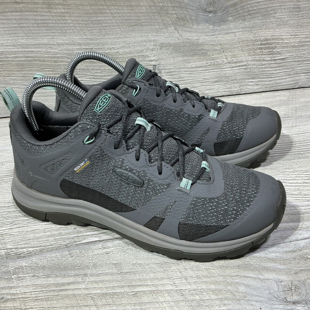 Keen Terradora II Waterproof Hiking Shoes Women's 9 Gray Trail Sneakers 1022346